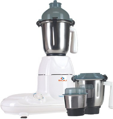 

Bajaj Twister 750 W Mixer Grinder(White, 3 Jars)