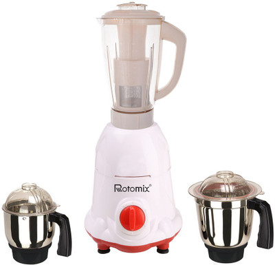 

Rotomix Latest Jar attachments of chutney medium & juicer jarType-583 600 W Juicer Mixer Grinder(Multicolor, 3 Jars)