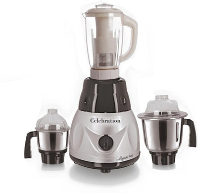 

Celebration Latest Jar attachments of chutney medium & juicer jarType-421 1000 W Juicer Mixer Grinder(Multicolor, 3 Jars)