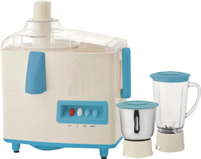 

Quba Jm75 500 W Juicer Mixer Grinder(White, Blue, 2 Jars)