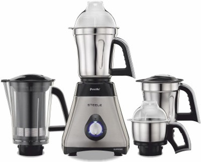 

Preethi Steele Supreme 750 W Juicer Mixer Grinder(Gray, 4 Jars)