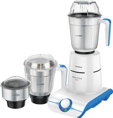 

Havells Maxx Grind 500 W Mixer Grinder(White, 3 Jars)