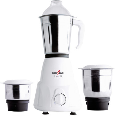Kenstar axe-3s 500 W Mixer Grinder(White, 3 Jars)