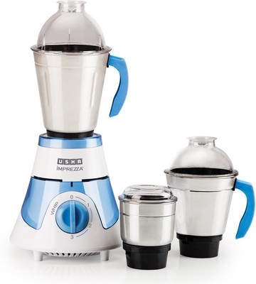 

Usha Imprezza 3563 600 W Mixer Grinder(Blue, 3 Jars)