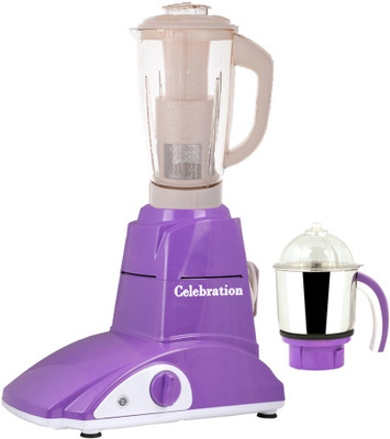 

Celebration Latest Jar attachments of chutney & juicer jarType-76 750 W Juicer Mixer Grinder(Multicolor, 2 Jars)