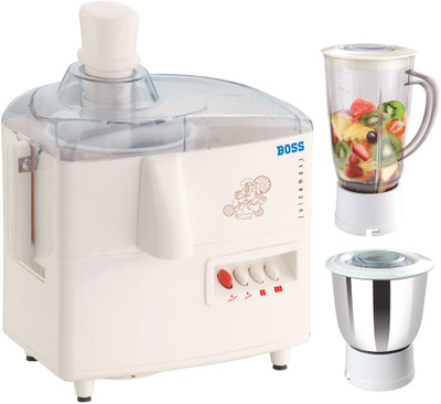 

Boss Wonder 2 Jar Juicer 450 W Juicer Mixer Grinder(White, 2 Jars)