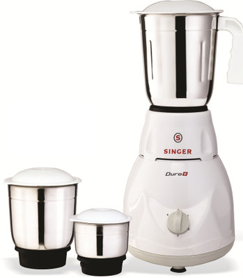 

Singer Duro Plus 500 W Mixer Grinder(White, 3 Jars)