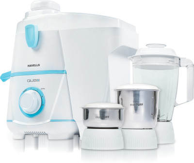 

Havells QUBO 500 W Juicer Mixer Grinder(White, 3 Jars)