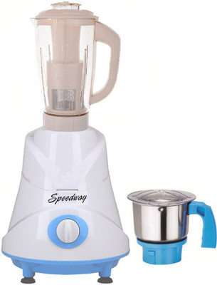 

speedway Latest Jar attachments of chutney & juicer jarType-303 750 W Juicer Mixer Grinder(Multicolor, 2 Jars)