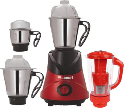 

Sunmeet MG16-678 600 W Juicer Mixer Grinder(Multicolor, 4 Jars)