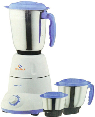 

Bajaj Bravo Dlx 500 W Mixer Grinder(White, Blue, 3 Jars), Blue;white