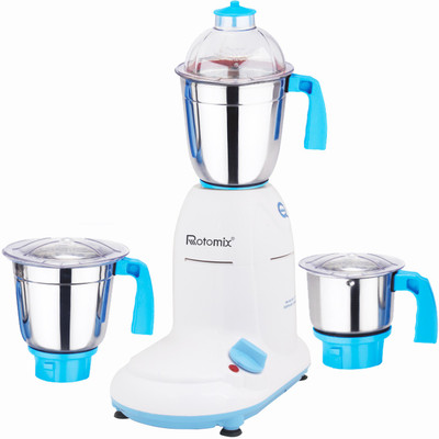 

Rotomix Revolution 600 W Mixer Grinder(White, 3 Jars)