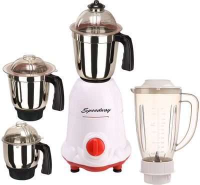 

speedway ABS Body MG16-WFJ57 750 W Juicer Mixer Grinder(Multicolor, 4 Jars)