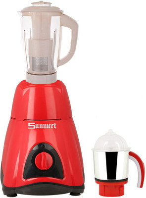 

Sunmeet Latest Jar attachments of chutney & juicer jarType-334 1000 W Juicer Mixer Grinder(Multicolor, 2 Jars)