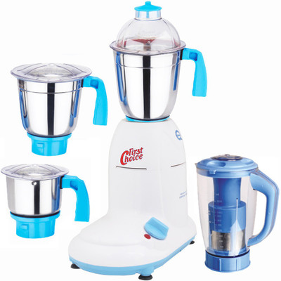 

Firstchoice Combo Pack of 4 Jars with 1 Blue Blender With Attachment free FC-233 1000 W Mixer Grinder(Multicolor, 4 Jars)