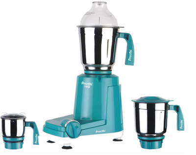 

Preethi Trio - MG 158 500 W Mixer Grinder(Blue with White base, 3 Jars)