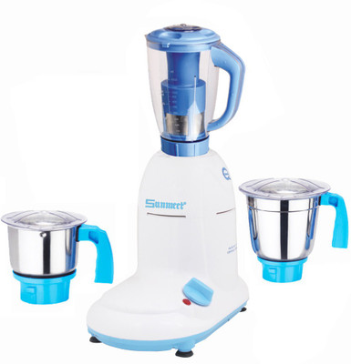 

Sunmeet Latest Jar attachments of chutney medium & juicer jarType-745 600 W Juicer Mixer Grinder(Multicolor, 3 Jars)