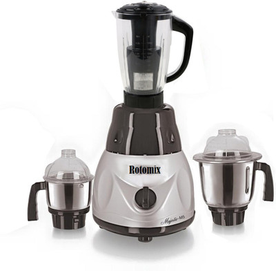 

Rotomix Latest Jar attachments of chutney medium & juicer jarType-620 750 W Juicer Mixer Grinder(Multicolor, 3 Jars)