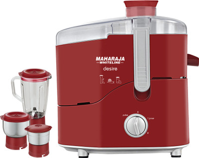 Maharaja Whiteline Desire (JX-210) 550 W Juicer Mixer Grinder(Red, 3 Jars) available at flipkart for Rs.2599