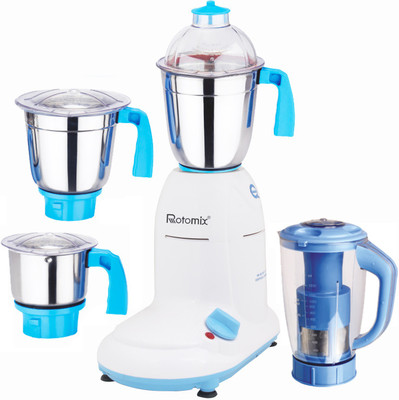 

Rotomix Positive Vibes 750 W Juicer Mixer Grinder(White, 4 Jars)