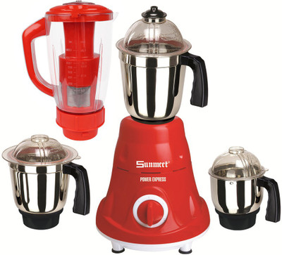 

Sunmeet MG16-604 750 W Juicer Mixer Grinder(Red, 4 Jars)