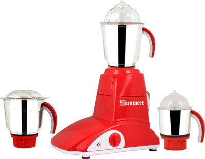 

Sunmeet Rose 600 W Mixer Grinder(Red, 3 Jars)