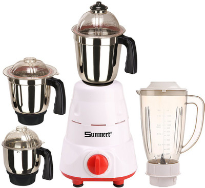 

Sunmeet ABS Body MG16-WFJ65 750 W Juicer Mixer Grinder(Multicolor, 4 Jars)
