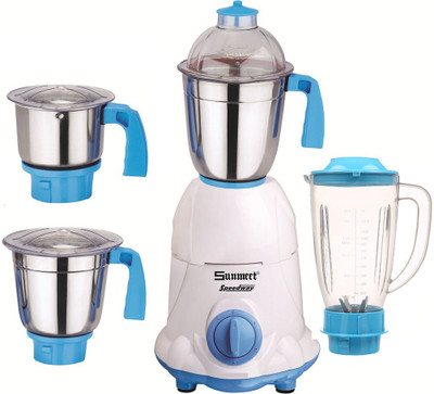 

Sunmeet ABS Body MG16-WFJ52 750 W Juicer Mixer Grinder(Multicolor, 4 Jars)