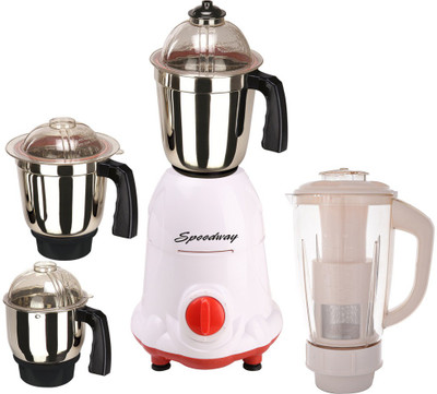 

speedway SW 1000 ArwaWhiteRed 1000 W Mixer Grinder(White, 4 Jars)