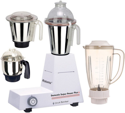 

Rotomix ABS Body MG16-WFJ53 600 W Juicer Mixer Grinder(Multicolor, 4 Jars)