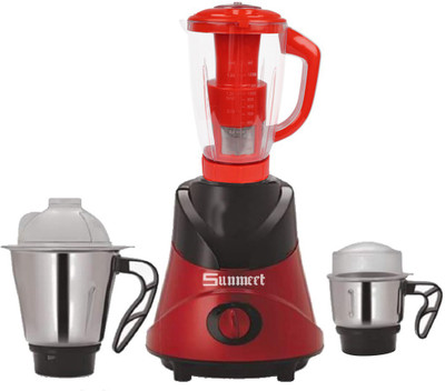 

Sunmeet Latest Jar attachments of chutney medium & juicer jarType-635 600 W Juicer Mixer Grinder(Multicolor, 3 Jars)