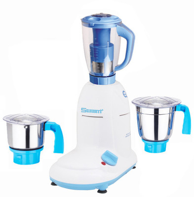 

Sunmeet Latest Jar attachments of chutney medium & juicer jarType-724 1000 W Juicer Mixer Grinder(Multicolor, 3 Jars)