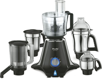 Preethi Zodiac MG-218 750 W Juicer Mixer Grinder (5 Jars, Black/Light Grey)