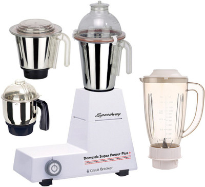 

speedway ABS Body MG16-WFJ53 600 W Juicer Mixer Grinder(Multicolor, 4 Jars)