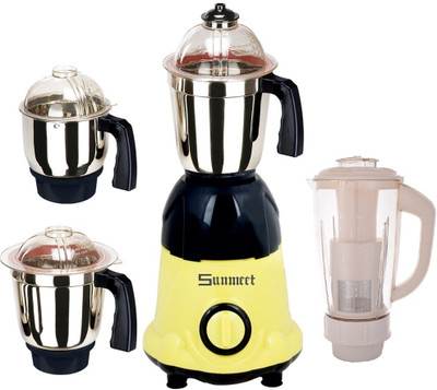 

Sunmeet SM-MG16 106 1000 W Mixer Grinder(Yellow, 4 Jars)