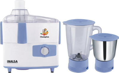 Inalsa Champion JMG 450 W Juicer Mixer Grinder(White, Blue, 2 Jars) available at flipkart for Rs.2574