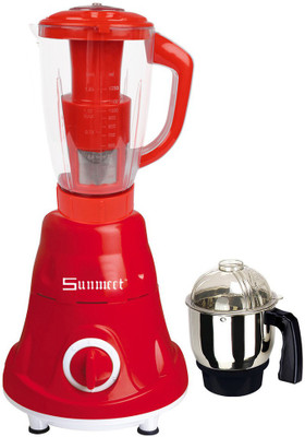 

Sunmeet Latest Jar attachments of chutney & juicer jarType-356 600 W Juicer Mixer Grinder(Multicolor, 2 Jars)