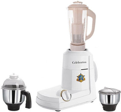 

Celebration Latest Jar attachments of chutney medium & juicer jarType-419 1000 W Juicer Mixer Grinder(Multicolor, 3 Jars)