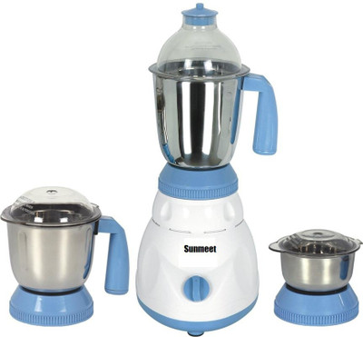 Sunmeet Tarzan 600 W Mixer Grinder(White, 3 Jars)