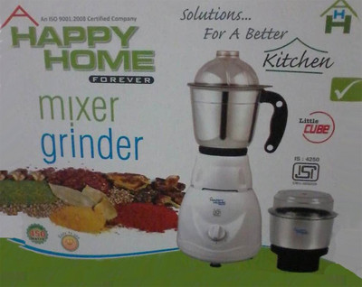 

Happy Home Little Cube 450 W Mixer Grinder(White, 2 Jars)