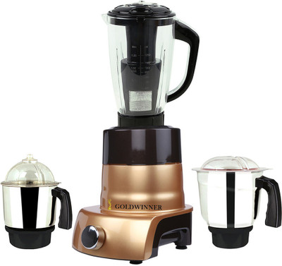 

Goldwinner MA ABS Body MGJ WF 2017-111 600 W Mixer Grinder(Gold, 3 Jars)