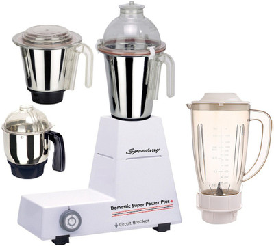 

speedway ABS Body MG16-WFJ143 1000 W Juicer Mixer Grinder(Multicolor, 4 Jars)