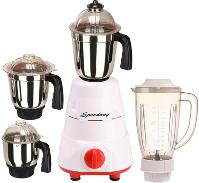 

speedway ABS Body MG16-WFJ114 1000 W Juicer Mixer Grinder(Multicolor, 4 Jars)