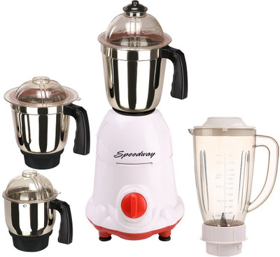 

speedway ABS Body MG16-WFJ104 1000 W Juicer Mixer Grinder(Multicolor, 4 Jars)