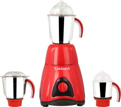 

Sunmeet Precise 600 W Mixer Grinder(Red, 3 Jars)