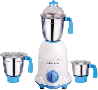 

Celebration Celeb 600 ArwaWhite 600 W Mixer Grinder(White, 3 Jars)