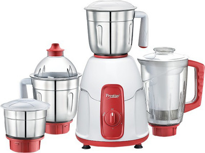 Prestige Elegant mixer 750 W Mixer Grinder (4 Jars, white and red)