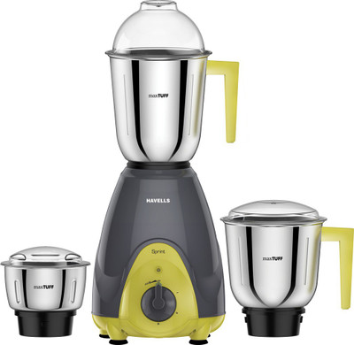 

Havells Sprint 500 W Mixer Grinder(Grey, 3 Jars)