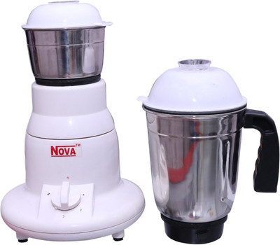 

Nova Glory 550 W Mixer Grinder(White, 2 Jars)