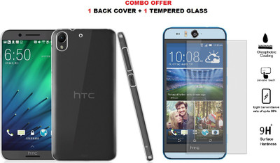 Highderabad Tech Cover Accessory Combo for HTC Desire 728g(Transparent, Transparent)